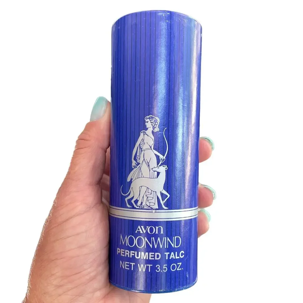 Vintage Avon Moonwind Perfumed Talc Powder 3.5 oz Body Powder Appears Unused